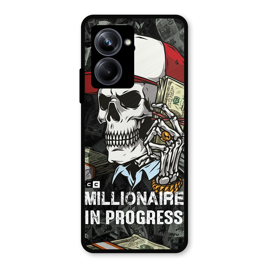 Cool Skull Millionaire In Progress Metal Back Case for Realme 10 Pro