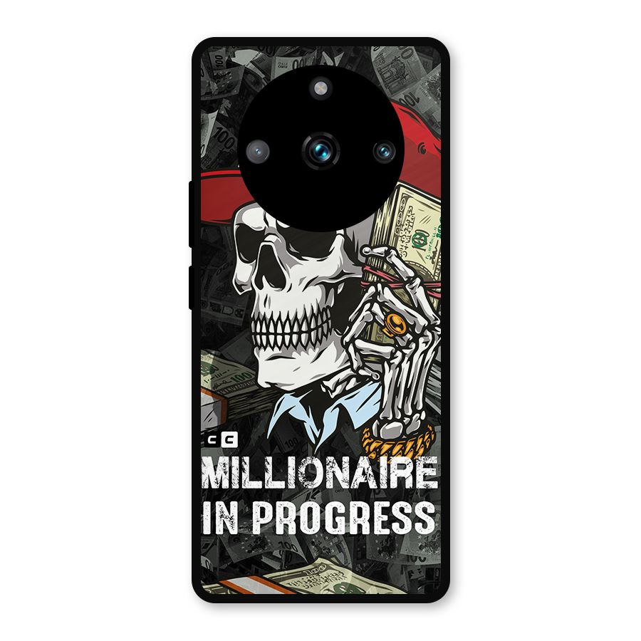 Cool Skull Millionaire In Progress Metal Back Case for Realme 11 Pro Plus