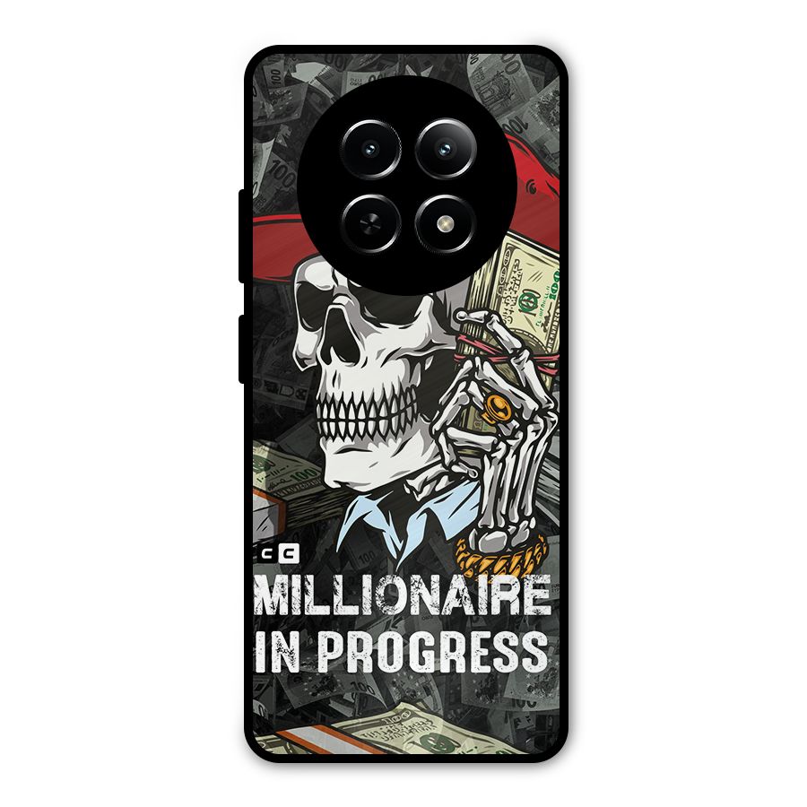 Cool Skull Millionaire In Progress Metal Back Case for Realme 12 5G