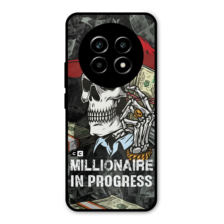 Cool Skull Millionaire In Progress Metal Back Case for Realme 13 Pro