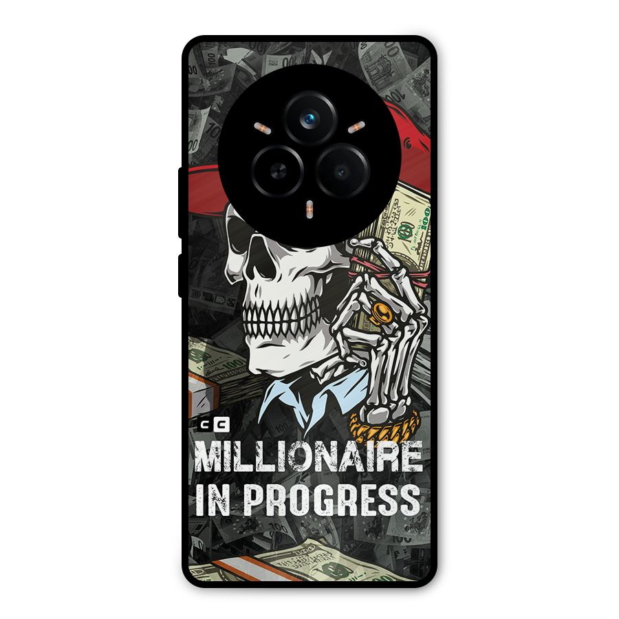 Cool Skull Millionaire In Progress Metal Back Case for Realme 14 Pro