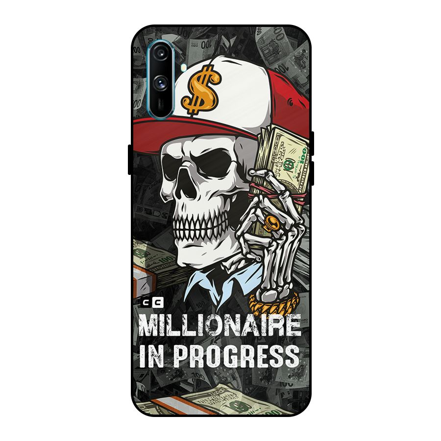 Cool Skull Millionaire In Progress Metal Back Case for Realme C3