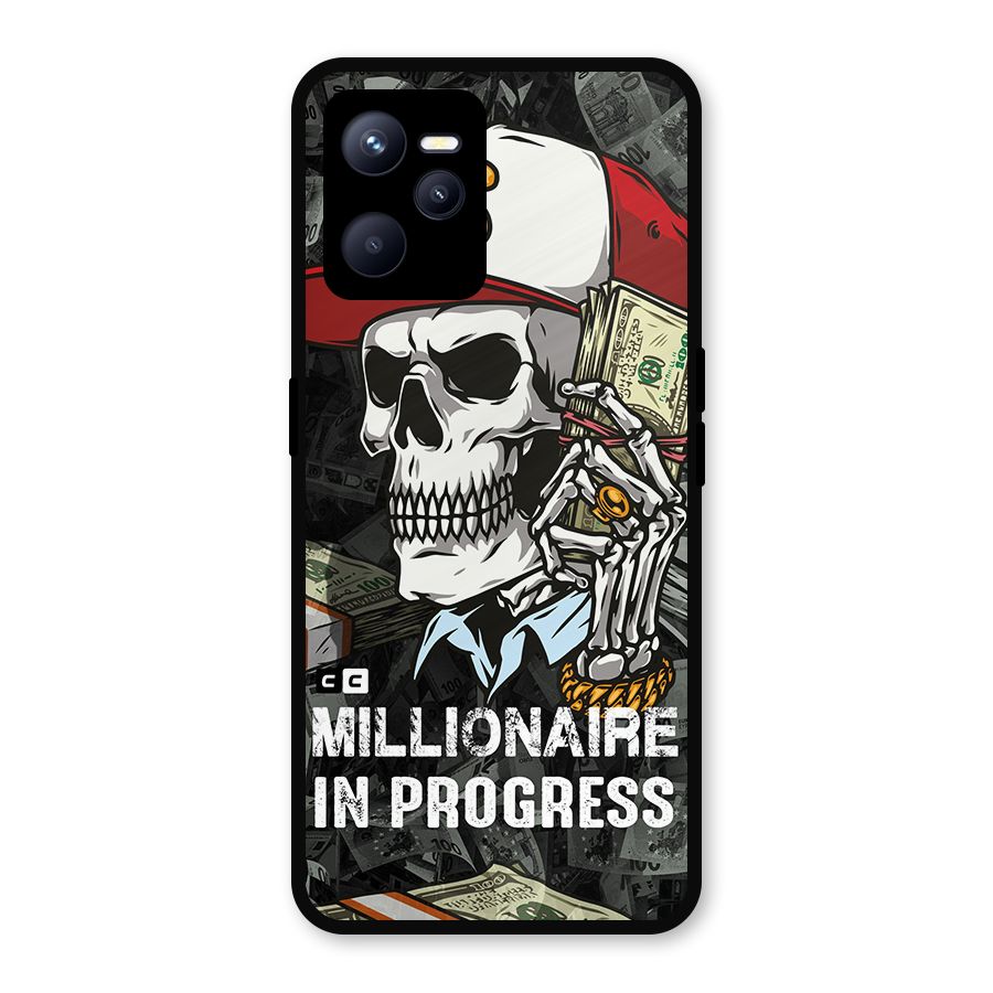Cool Skull Millionaire In Progress Metal Back Case for Realme C35