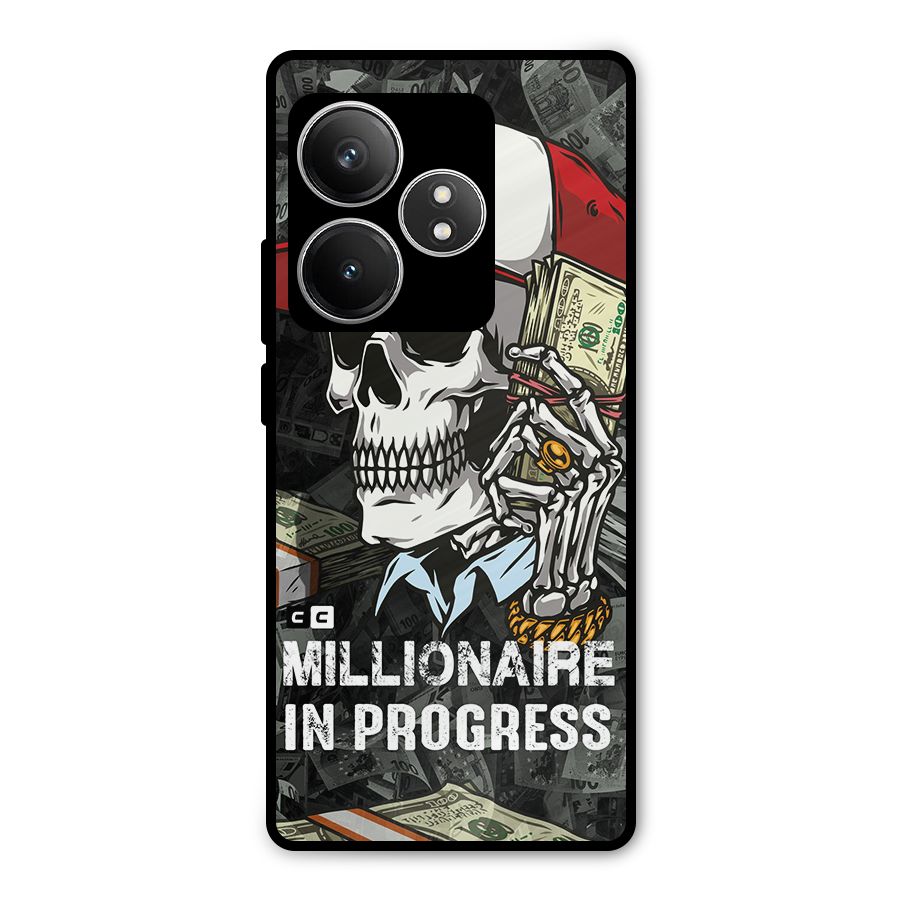 Cool Skull Millionaire In Progress Metal Back Case for Realme GT 6T