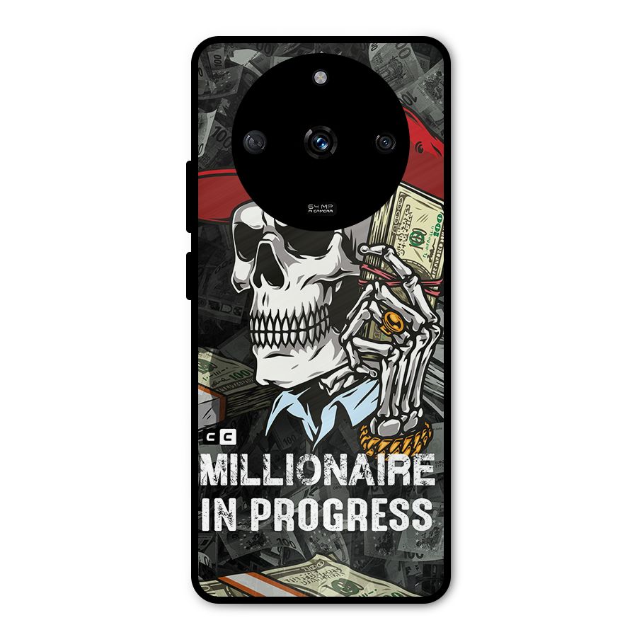 Cool Skull Millionaire In Progress Metal Back Case for Realme Narzo 60 5G