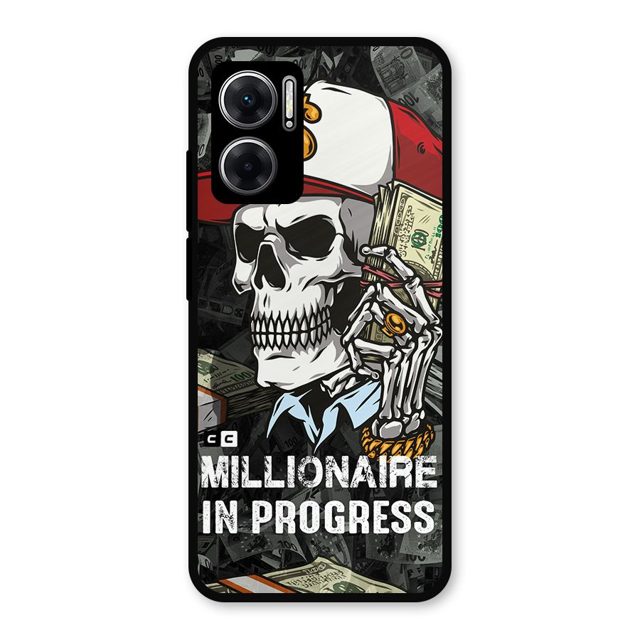 Cool Skull Millionaire In Progress Metal Back Case for Redmi 11 Prime 5G