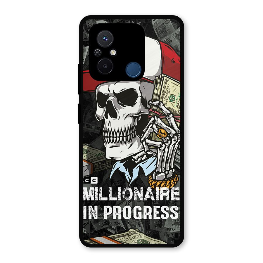 Cool Skull Millionaire In Progress Metal Back Case for Redmi 12C