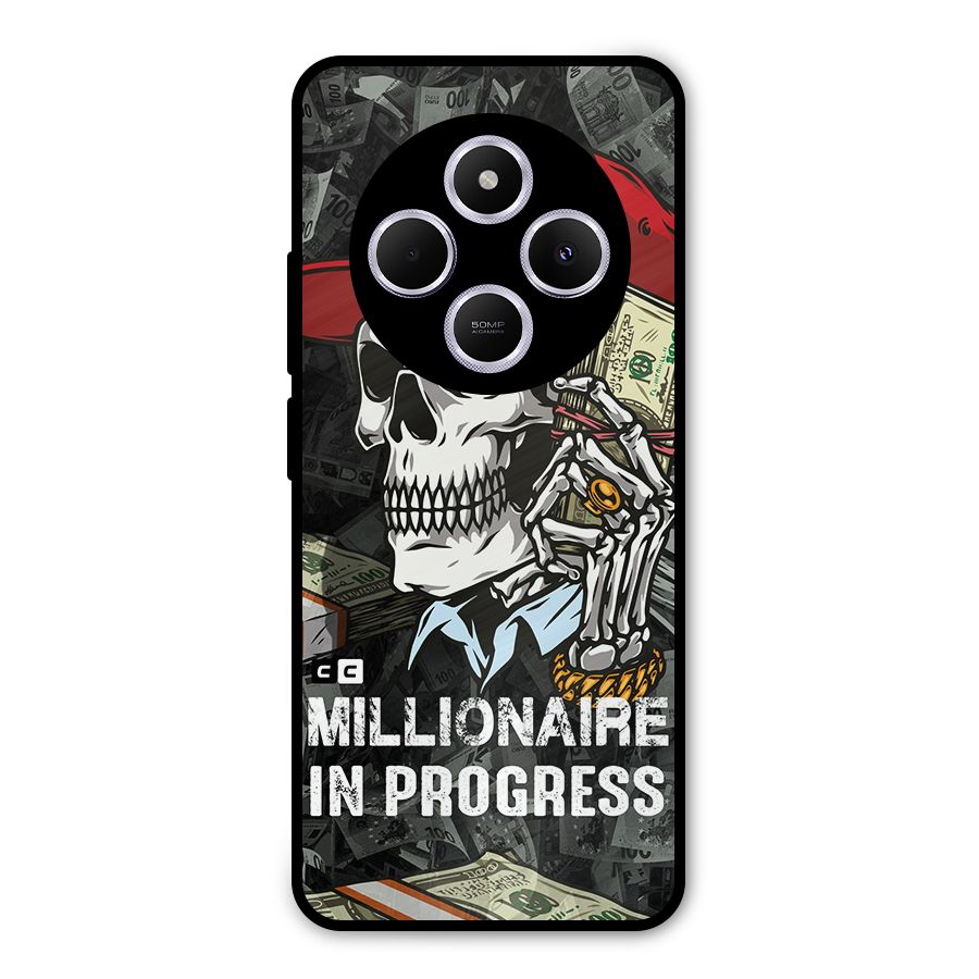 Cool Skull Millionaire In Progress Metal Back Case for Redmi 14C