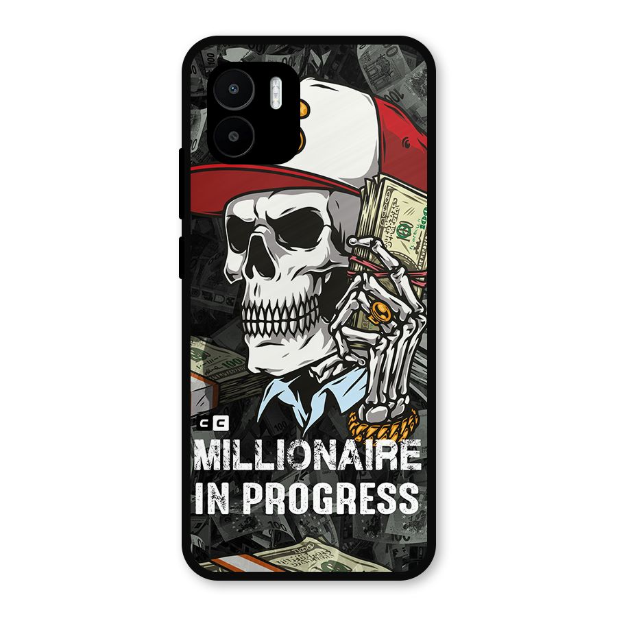 Cool Skull Millionaire In Progress Metal Back Case for Redmi A1