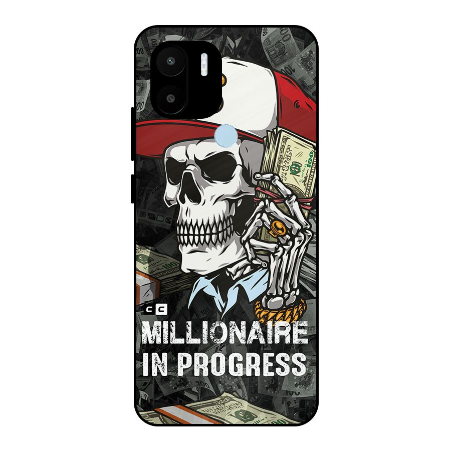 Cool Skull Millionaire In Progress Metal Back Case for Redmi A2+