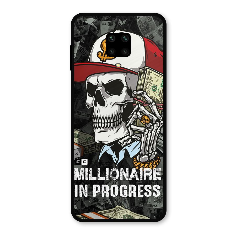 Cool Skull Millionaire In Progress Metal Back Case for Redmi Note 10 Lite