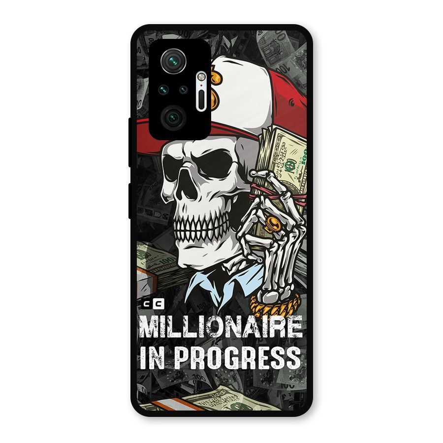 Cool Skull Millionaire In Progress Metal Back Case for Redmi Note 10 Pro Max