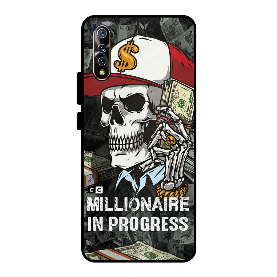 Cool Skull Millionaire In Progress Metal Back Case for Vivo S1