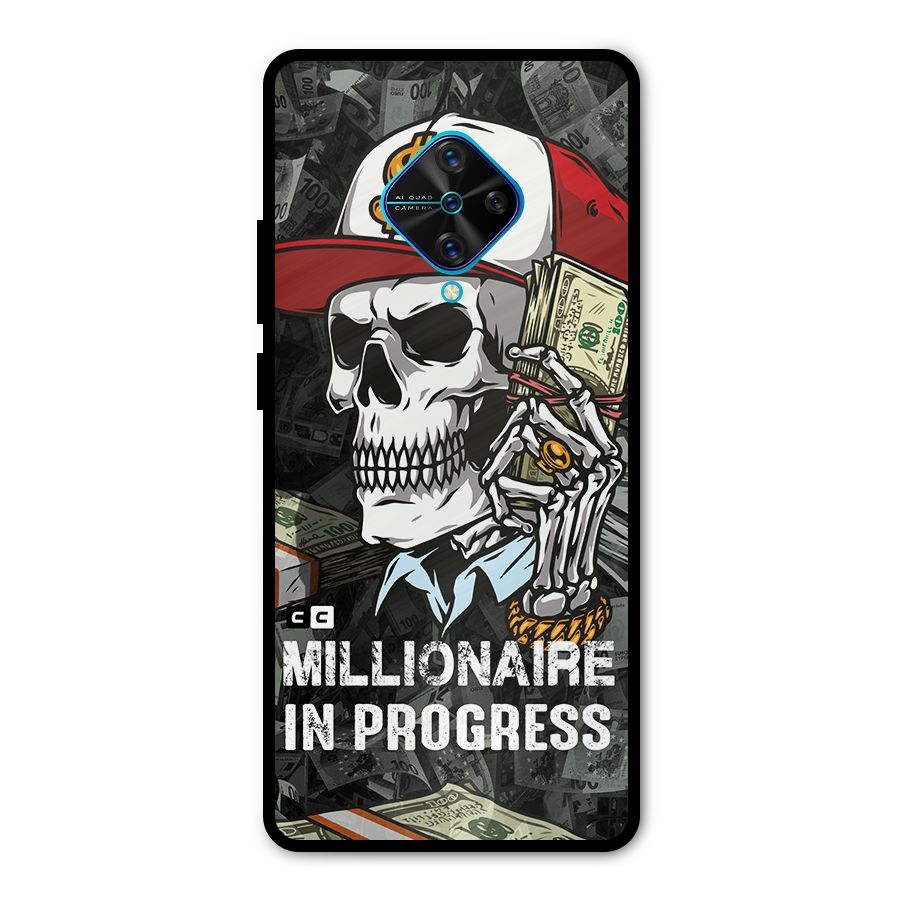 Cool Skull Millionaire In Progress Metal Back Case for Vivo S1 Pro