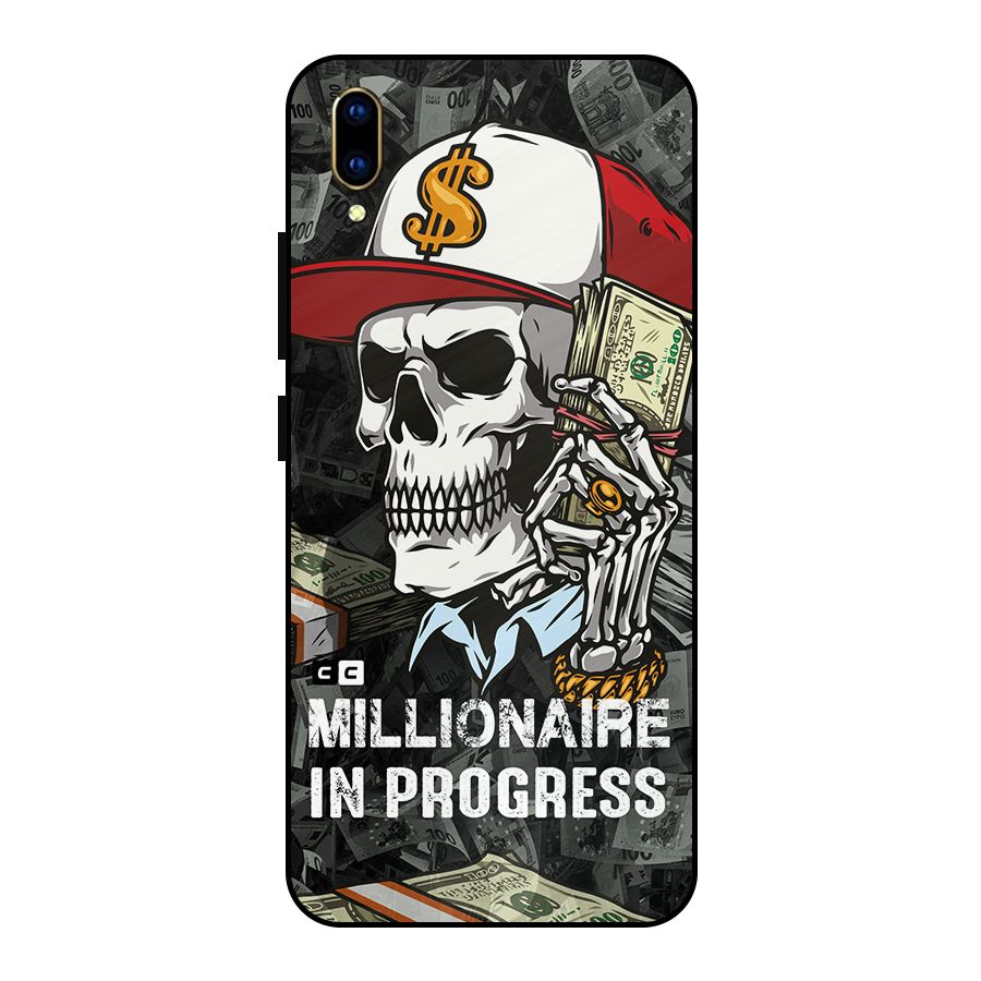 Cool Skull Millionaire In Progress Metal Back Case for Vivo V11 Pro