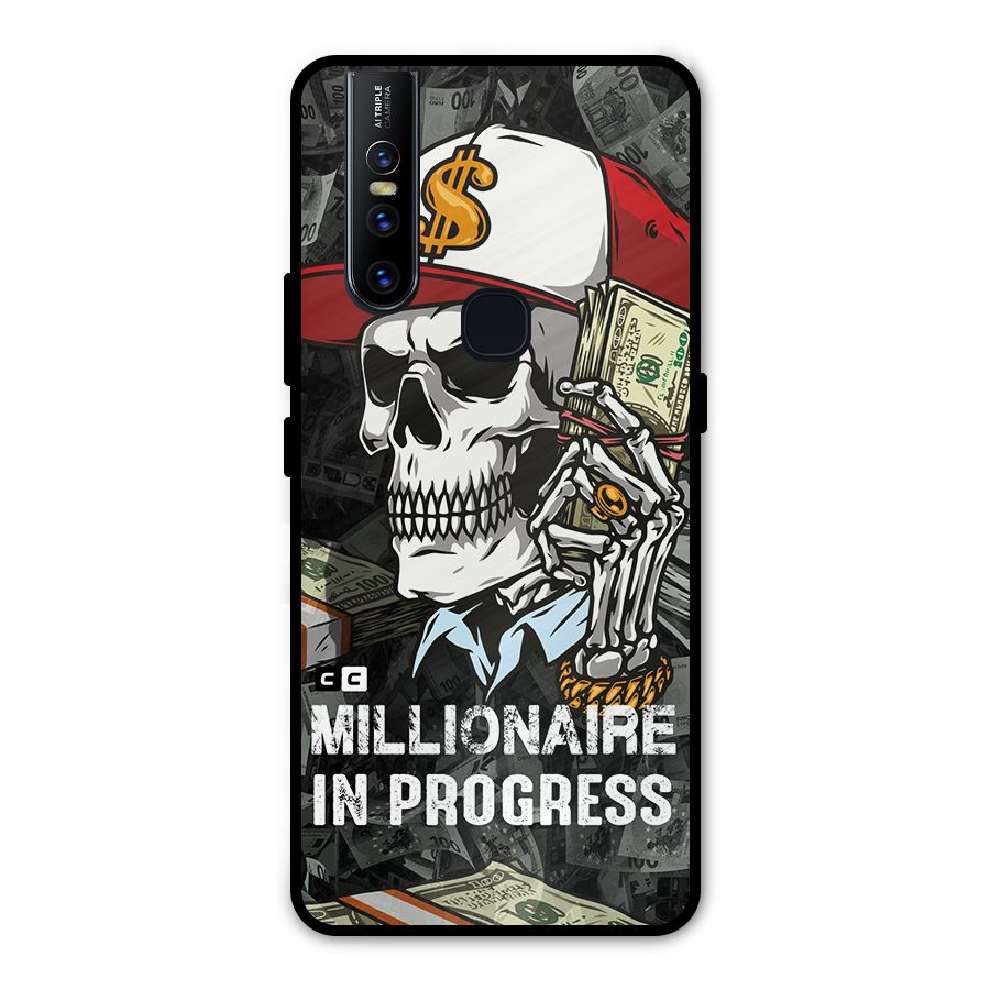 Cool Skull Millionaire In Progress Metal Back Case for Vivo V15