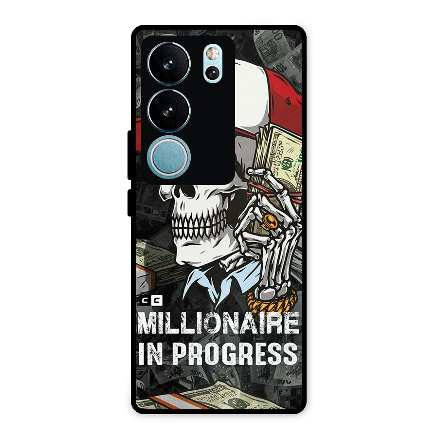 Cool Skull Millionaire In Progress Metal Back Case for Vivo V29