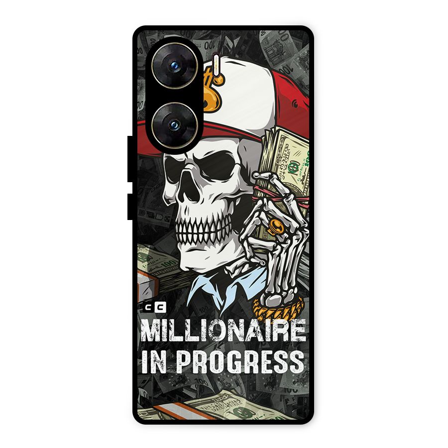 Cool Skull Millionaire In Progress Metal Back Case for Vivo V29e