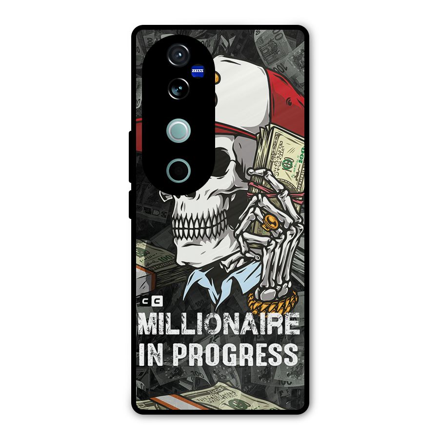 Cool Skull Millionaire In Progress Metal Back Case for Vivo V40