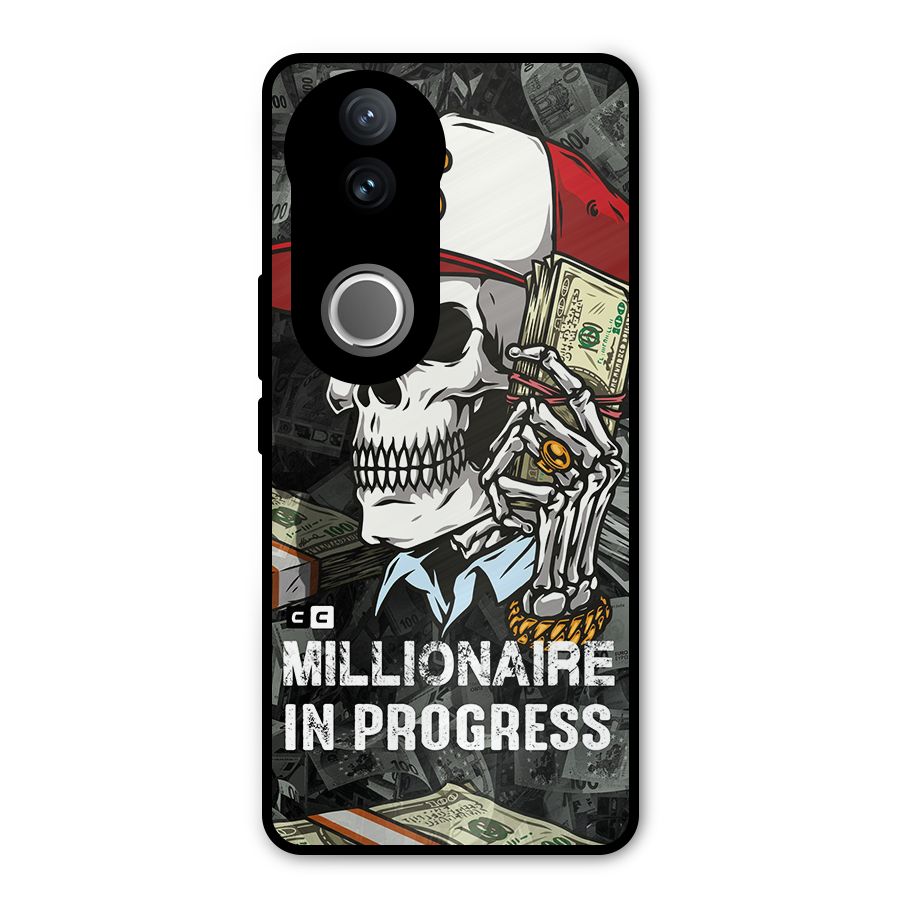 Cool Skull Millionaire In Progress Metal Back Case for Vivo V50e