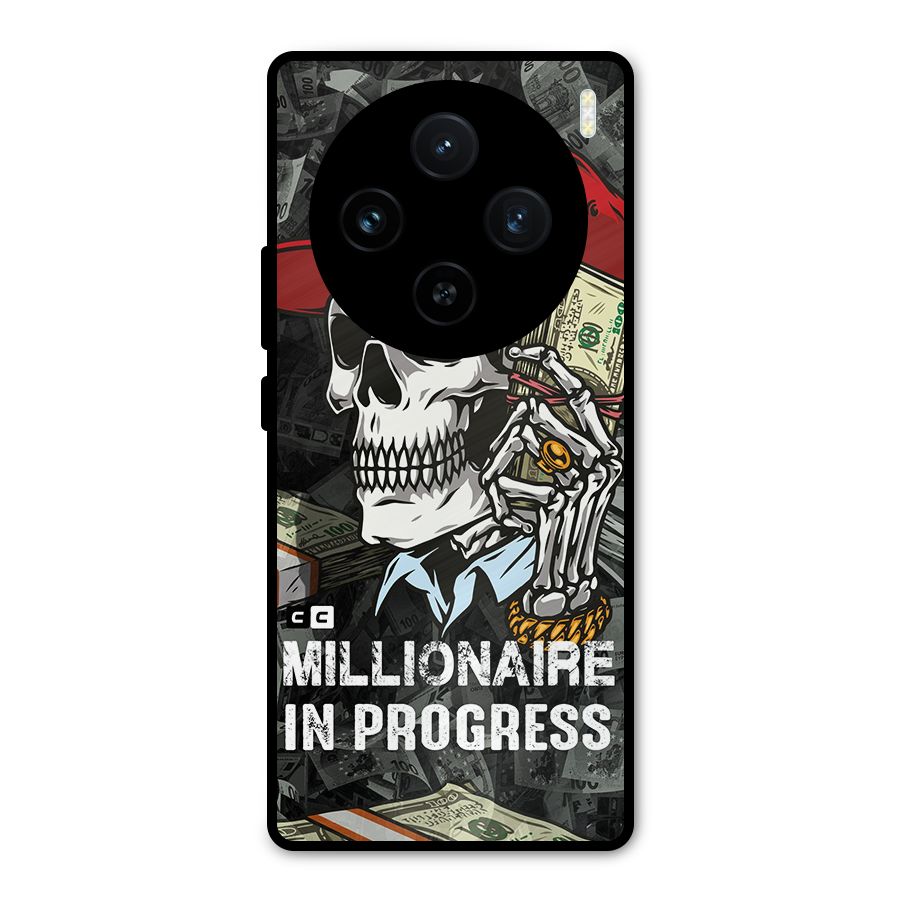 Cool Skull Millionaire In Progress Metal Back Case for Vivo X100