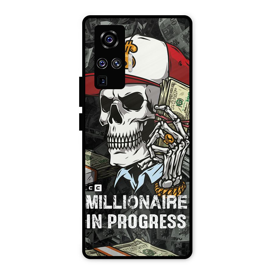 Cool Skull Millionaire In Progress Metal Back Case for Vivo X50 Pro