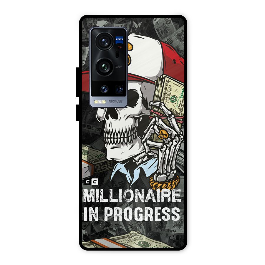 Cool Skull Millionaire In Progress Metal Back Case for Vivo X60 Pro Plus