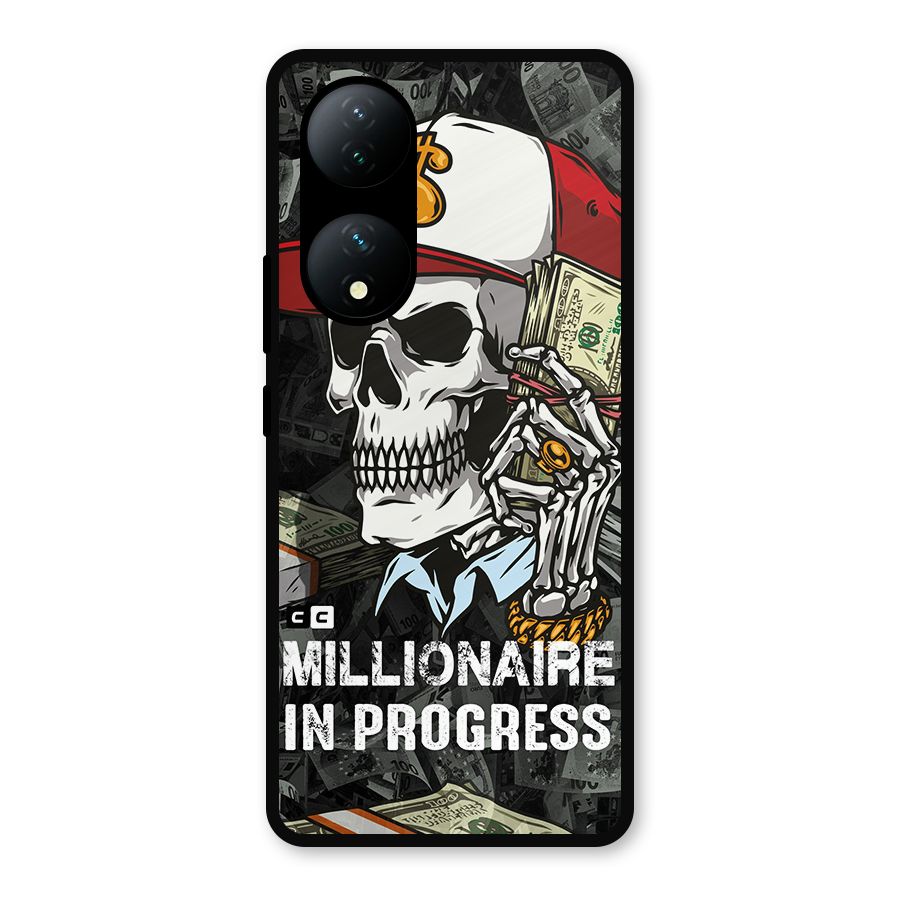 Cool Skull Millionaire In Progress Metal Back Case for Vivo Y100a