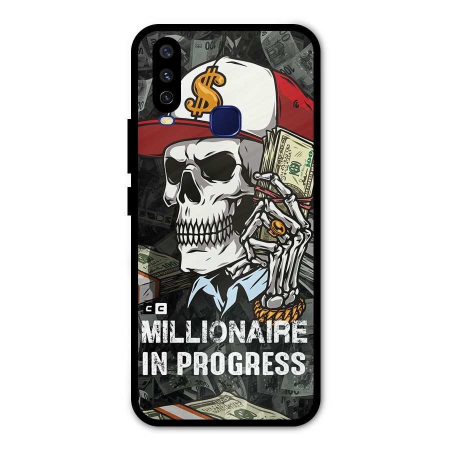 Cool Skull Millionaire In Progress Metal Back Case for Vivo Y12