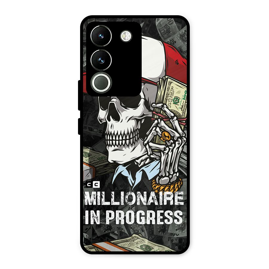 Cool Skull Millionaire In Progress Metal Back Case for Vivo Y200