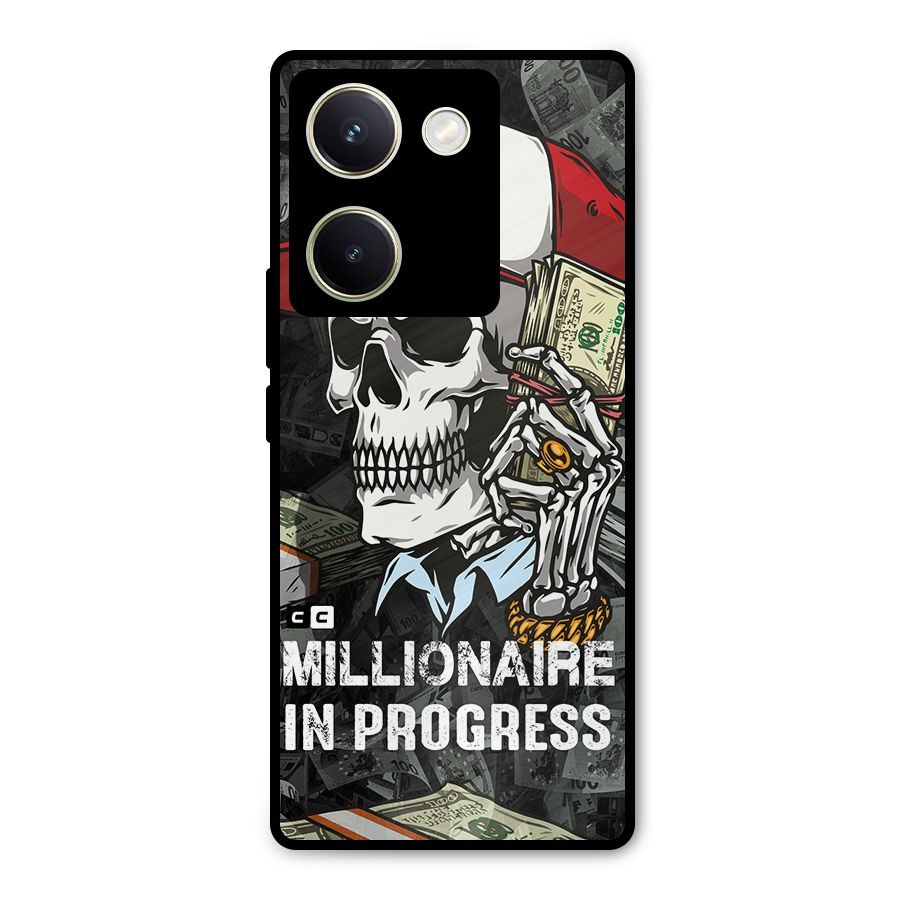 Cool Skull Millionaire In Progress Metal Back Case for Vivo Y200 Pro