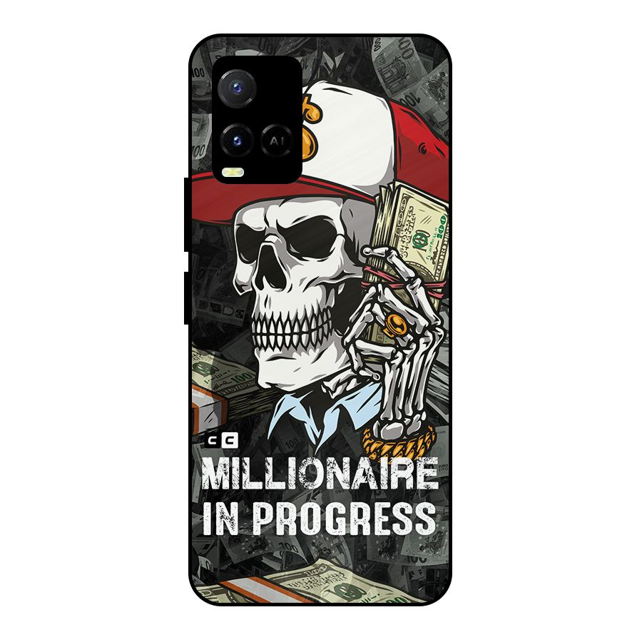 Cool Skull Millionaire In Progress Metal Back Case for Vivo Y21A