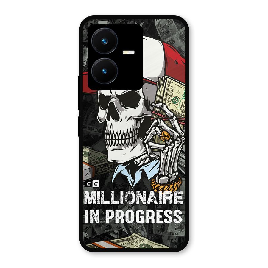 Cool Skull Millionaire In Progress Metal Back Case for Vivo Y22