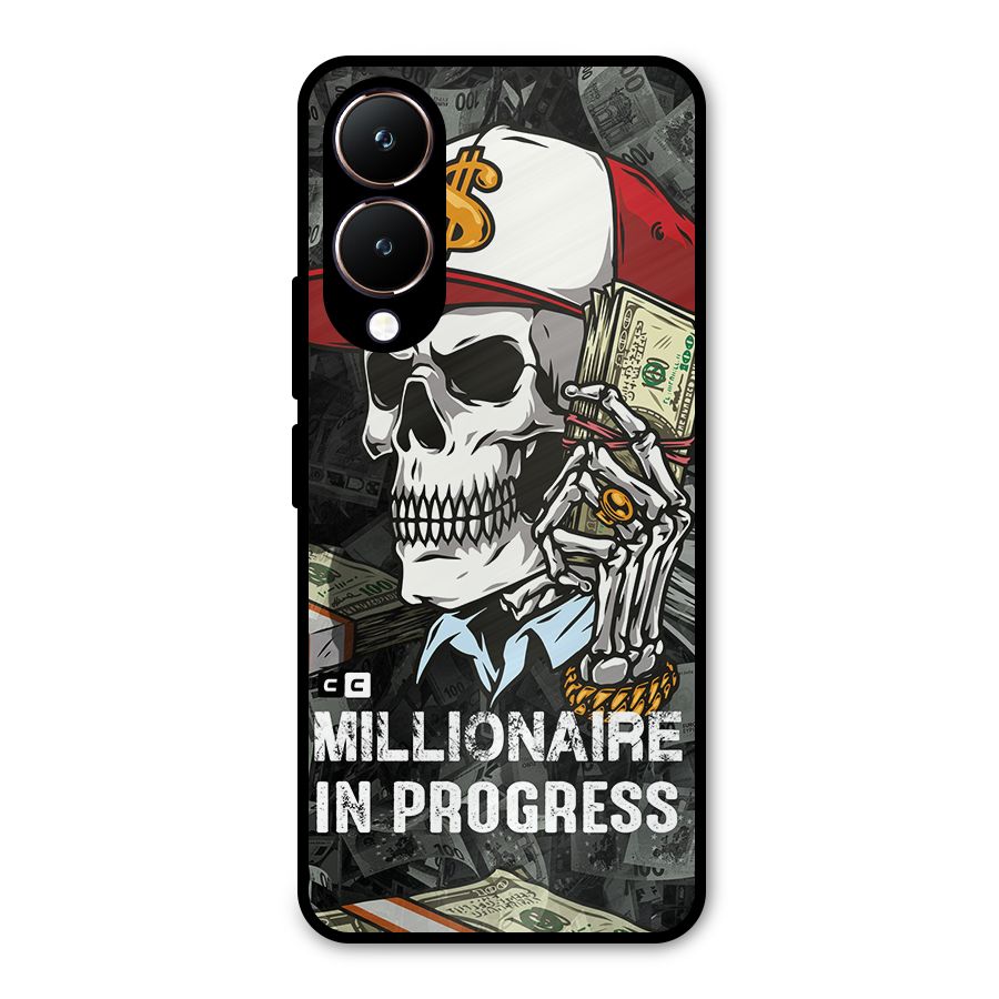 Cool Skull Millionaire In Progress Metal Back Case for Vivo Y28