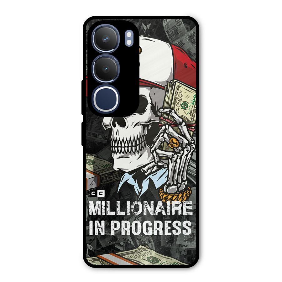 Cool Skull Millionaire In Progress Metal Back Case for Vivo Y29