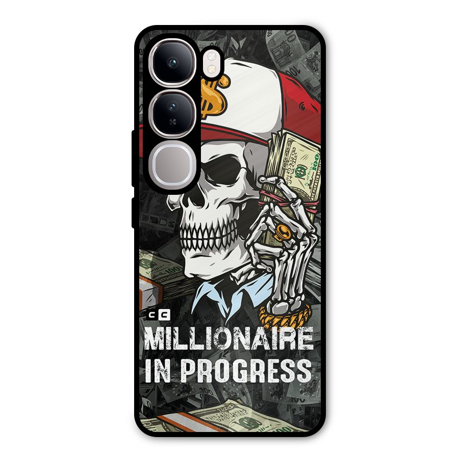 Cool Skull Millionaire In Progress Metal Back Case for Vivo Y300