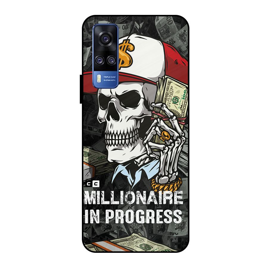 Cool Skull Millionaire In Progress Metal Back Case for Vivo Y51