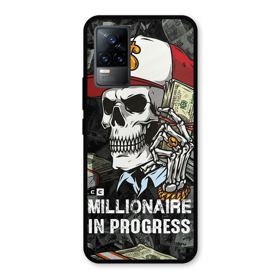 Cool Skull Millionaire In Progress Metal Back Case for Vivo Y73