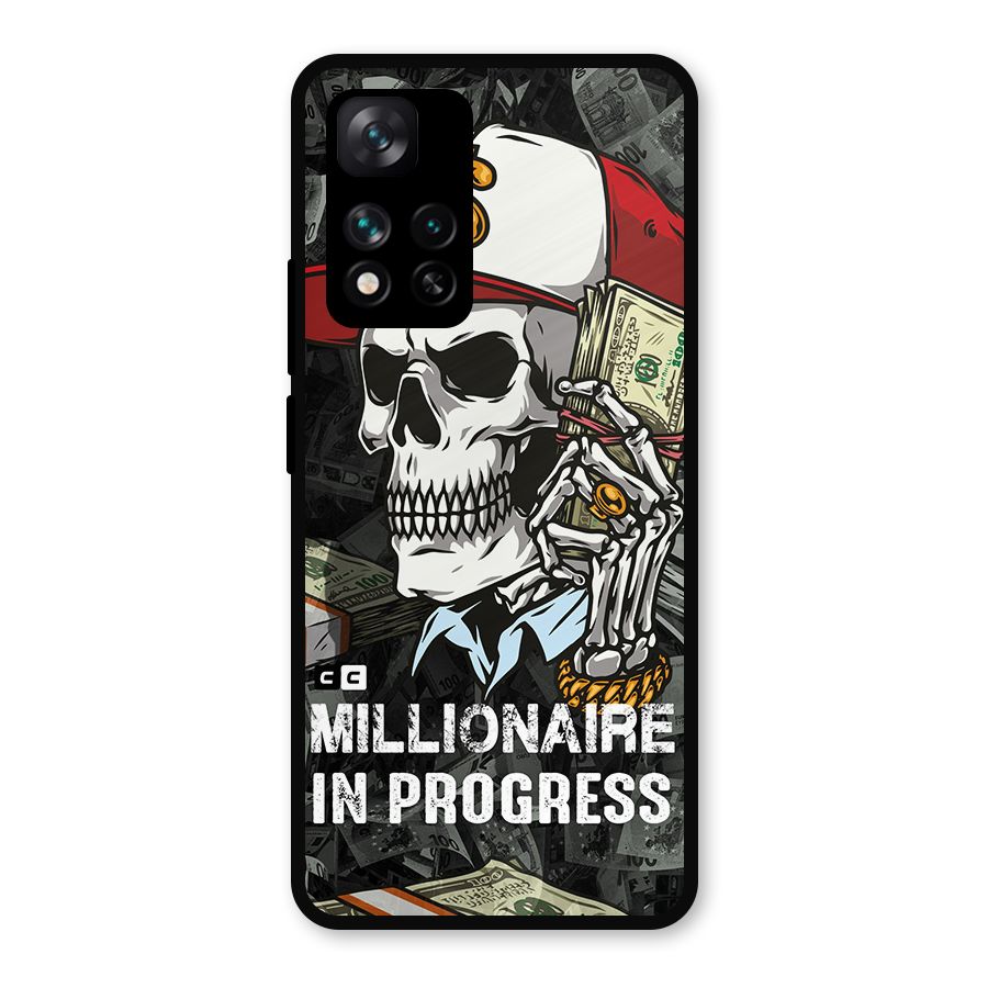 Cool Skull Millionaire In Progress Metal Back Case for Xiaomi 11i 5G