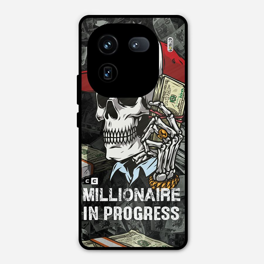 Cool Skull Millionaire In Progress Metal Back Case for iQOO 12