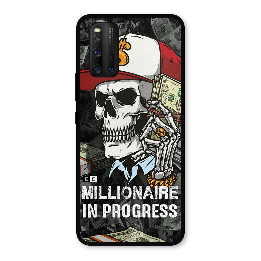 Cool Skull Millionaire In Progress Metal Back Case for iQOO 3