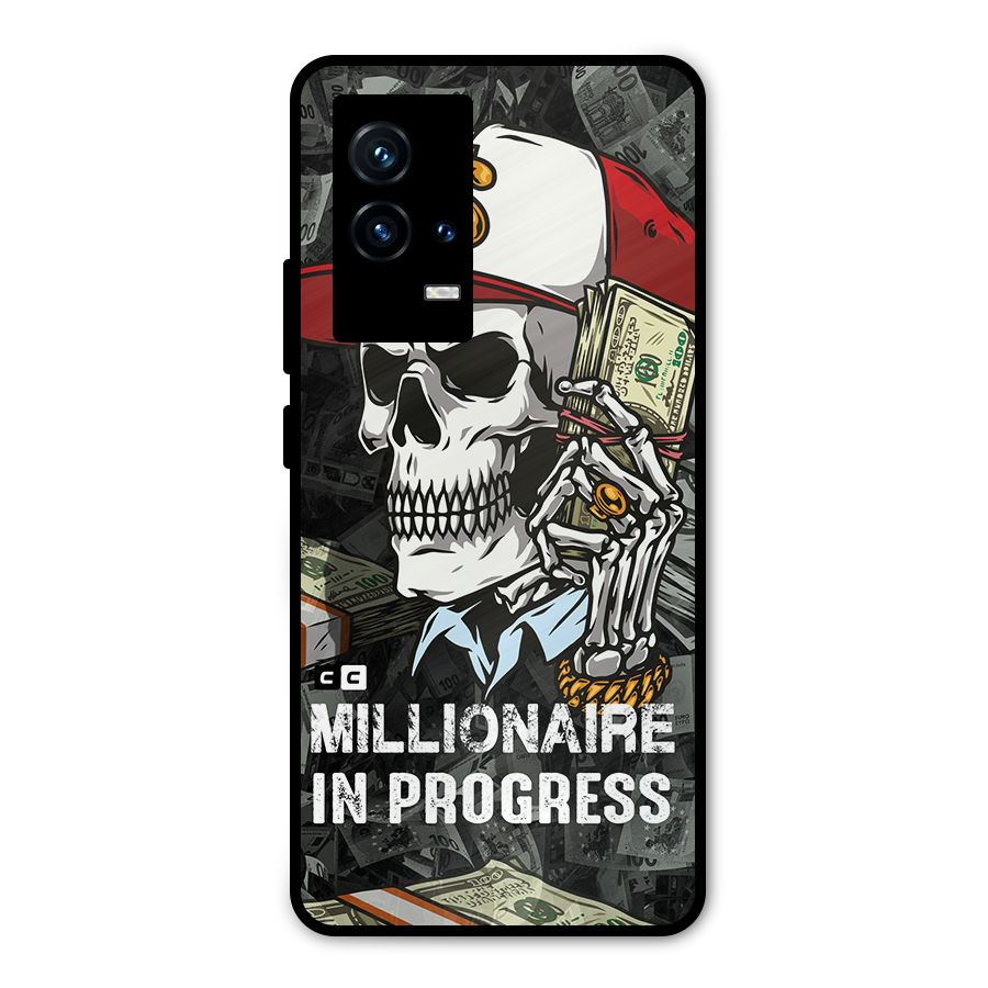 Cool Skull Millionaire In Progress Metal Back Case for iQOO 9 5G