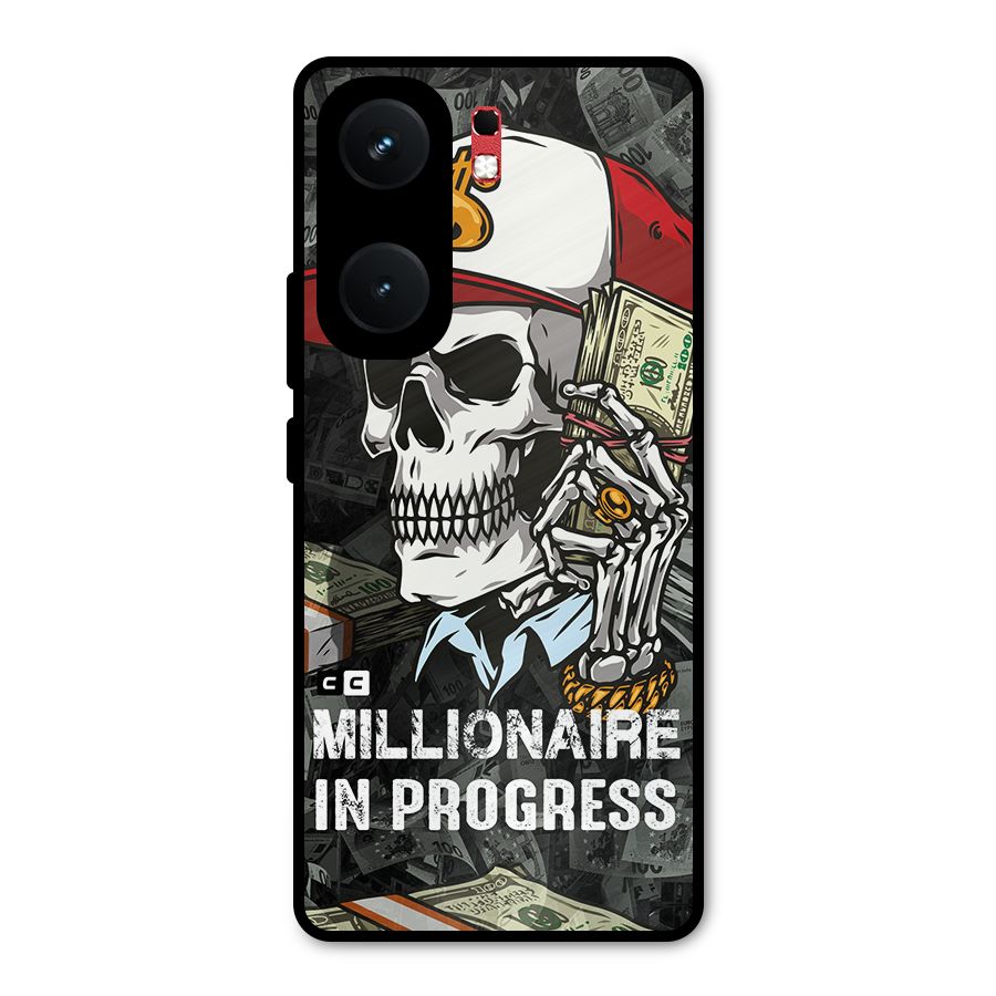 Cool Skull Millionaire In Progress Metal Back Case for iQOO Neo 9 Pro