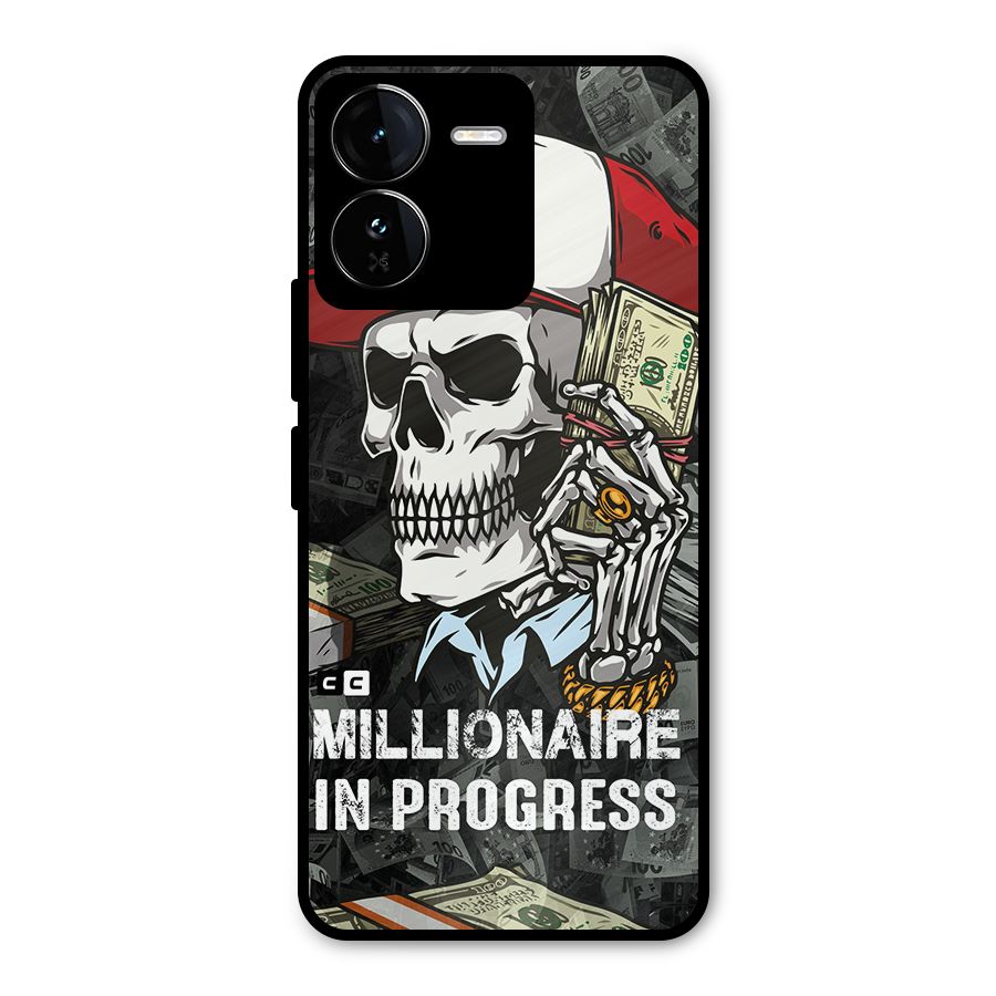 Cool Skull Millionaire In Progress Metal Back Case for iQOO Z9