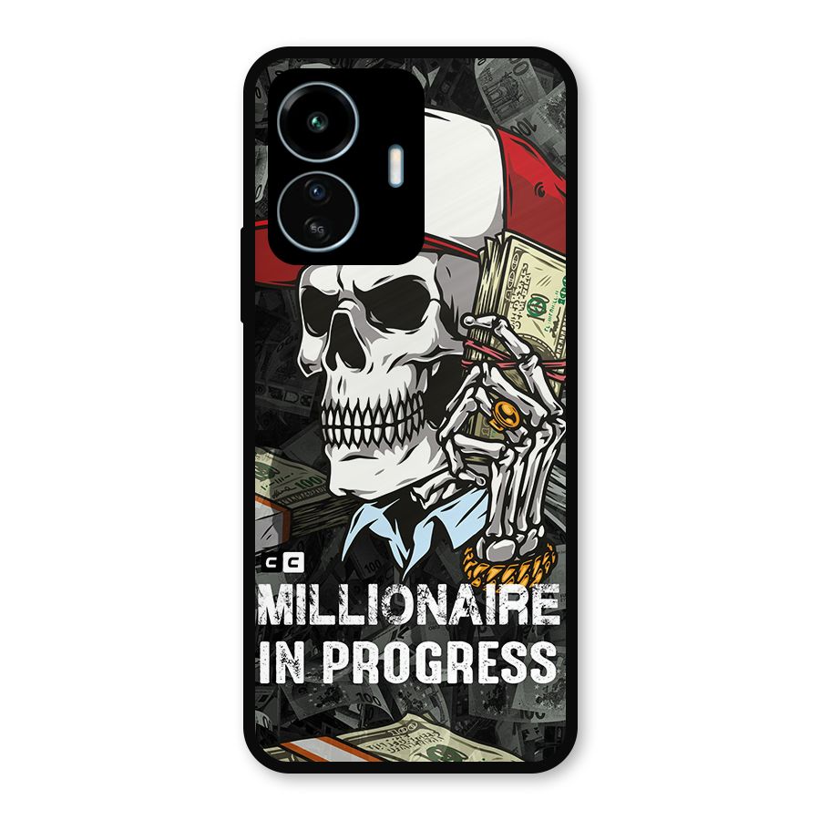 Cool Skull Millionaire In Progress Metal Back Case for vivo iQOO Z6 Lite 5G