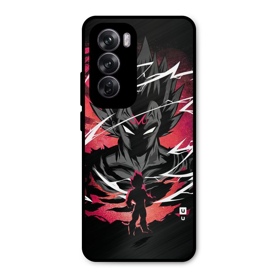 Cool Vegeta Metal Back Case for Oppo Reno12 Pro