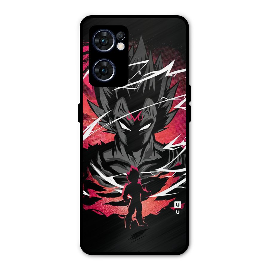 Cool Vegeta Metal Back Case for Oppo Reno7 5G
