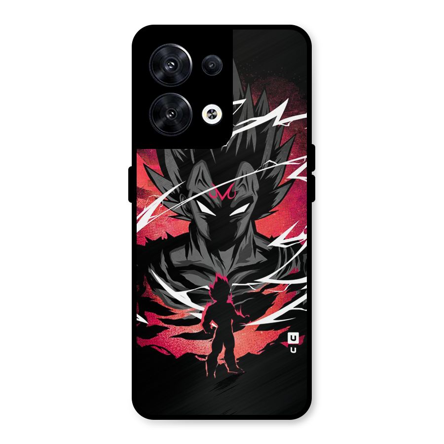 Cool Vegeta Metal Back Case for Oppo Reno8 5G