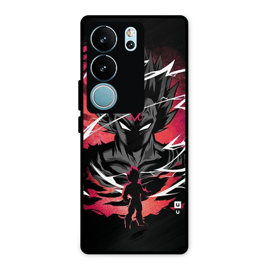 Cool Vegeta Metal Back Case for Vivo V29 Pro