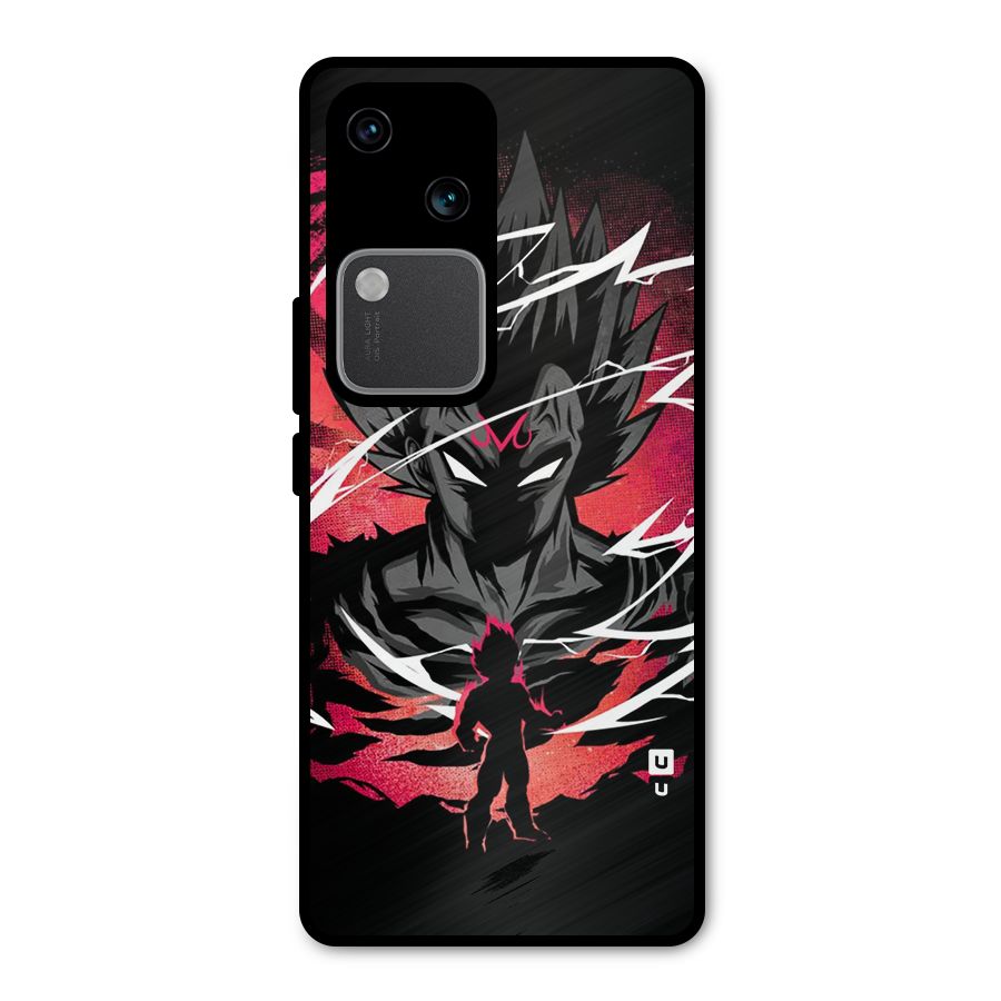 Cool Vegeta Metal Back Case for Vivo V30 Pro